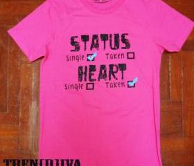 Heart Status T-Shirt (Pink)
