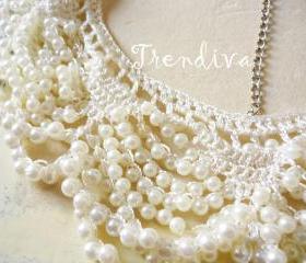 Lingering Pearl Collar Necklace Fashion Collar Necklace Jewelry Collar