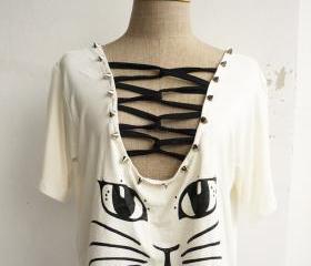 The Cat Women Cool Stud T-Shirt (White)