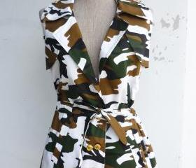 Cool Military Girl Tunic Shirt No.3 Free Size